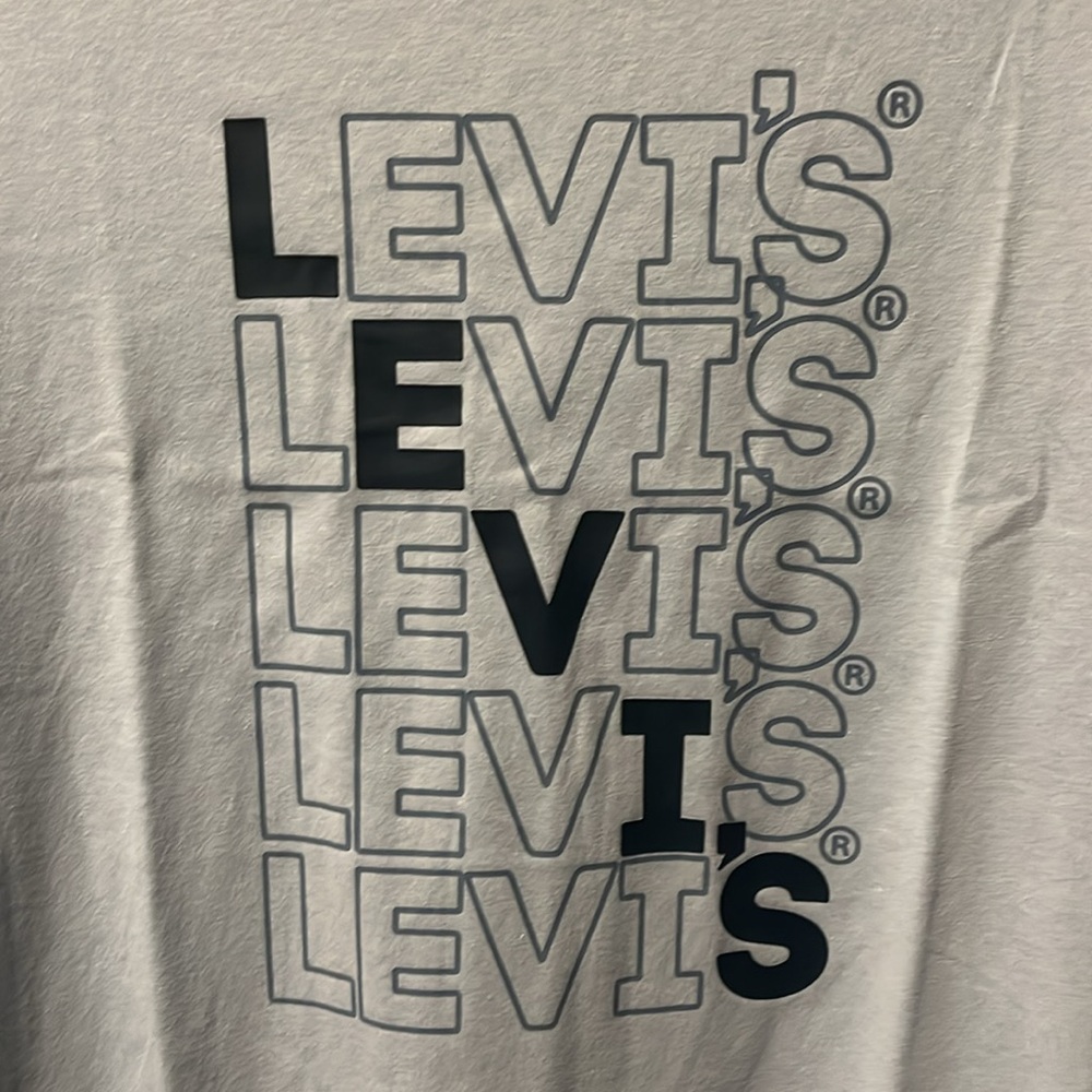 Levi’s L Light Blue Levi’s Logo Short Sleeve Tee Shirt